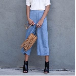 Madewell Chambray Denim Culottes
